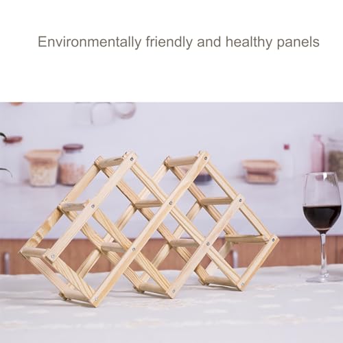 Soporte de madera para vino, capacidad 3 botellas miniatura 3