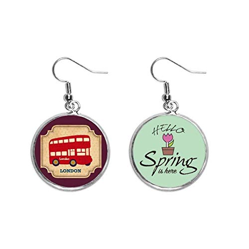 Pendientes autobús de Londres un regalo de joyas de primavera