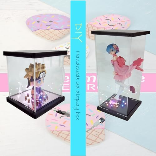 Mini LED Lights 80mm Long Distance Coil Induction Light and 12PCS Colorful High Brightness Auto Induction Lights for Art & Craft Kits Add Life Fun