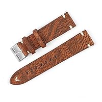 Vintage lederen horlogeband 18mm 20mm 22mm 24mm handgemaakte stiksels mannen vrouwen pols polsbandband metalen gesp(C-Red,24mm