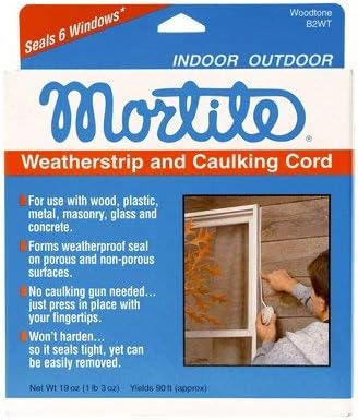 Frost King 19 oz/90', Woodtone B2WT Mortite Caulking Cord, 19oz x 90ft, Long - 5 Pack