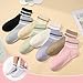 Jspupifip 8 Pairs Striped Athletic Socks for Women, Fashion Casual Breathable Cotton Ankle Socks