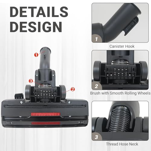 Accesorio de aspiradora de 32 mm compatible con cepillo de suelo mixto 8