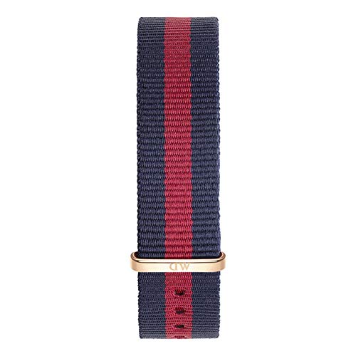 Daniel Wellington Classic Oxpourd, Montre Bleu- Rouge/Or Rose Bracelet, 18mm, NATO, pour Femmes et Hommes
