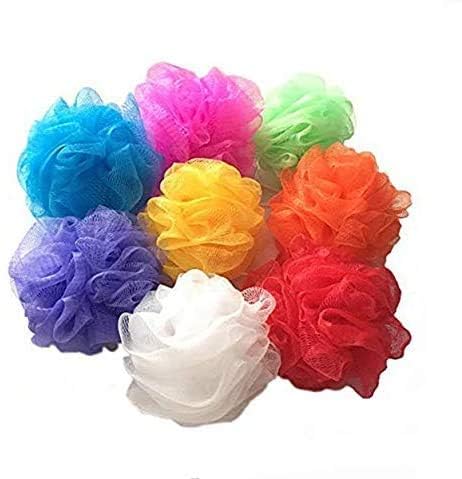 WISDOM Mesh Loofah Sponges, 8-Pack Loofahs for Kids Colorful Sponges Mesh Pouf Resuable Shower Sponges Loofah Bath Ball Back (8 Pack)-image-11