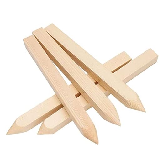 Fence Stakes Wood staketstolpe Garden träpålar Yard Square Spetsiga Behandlade Pålar 6PCS, Trädgård staket