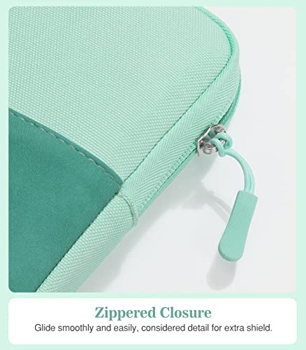 Moko 9-11 Inch Tablet Sleeve Case, Double Pocket Stitching Case Fits Ipad Pro 11 2021, Ipad 9Th 8Th 7Th Gen 10.2, Air 4 10.9/3 10.5, Galaxy Tab S8 11"/Tab A 10.1/S6 Lite Fit Smart Keyboard, Mint Green #TOP5