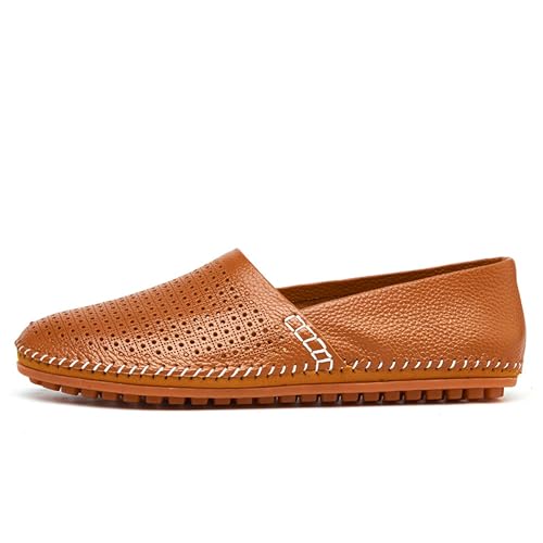 Men's Leather Loafers, Casual Flats, Lightweight Design, Hand-Stitched, Comfortable, Soft, Stylish, Suitable for Daily Travel, Driving, Going Out, Dating and Other Occasions wear All Seasons
