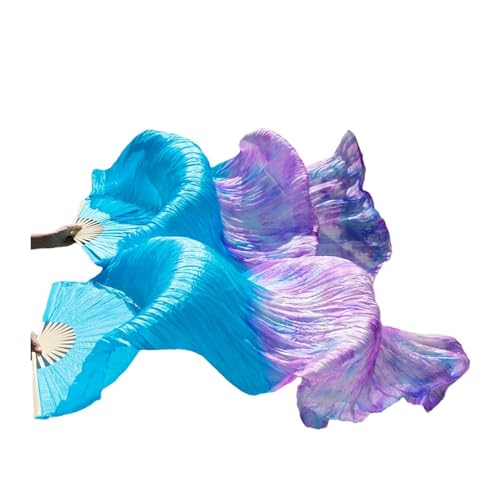 Éventails de Voile Danse du Ventre en Soie Véritable Haute Légèreté 230x90cm