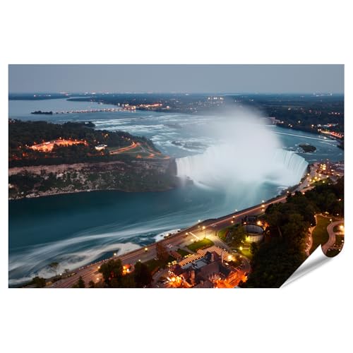 islandburner Poster Wasserfall Abendblick Landschaft Naturwunder Panoramaaufnahme - Poster 90x60cm islandburner Poster Wasserfall Abendblick Landschaft Naturwunder Panoramaaufnahme - Poster 90x60cm