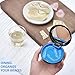 Gaboolo Retainer Case with Mirror,Slim Aligner Case with Vent Holes,Cute Night Mouth Guard Case,Retainer Removal Tool and Brush (Black Blue)