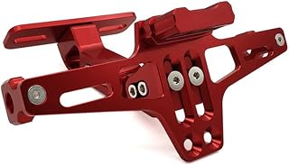Motorcycle License Plate Holder for Honda Interstate 2010-2019, Adjustable License Plate Bracket with Light, Fender Eliminator Kit, Tail Tidy License Plate Frame Mount, C Red