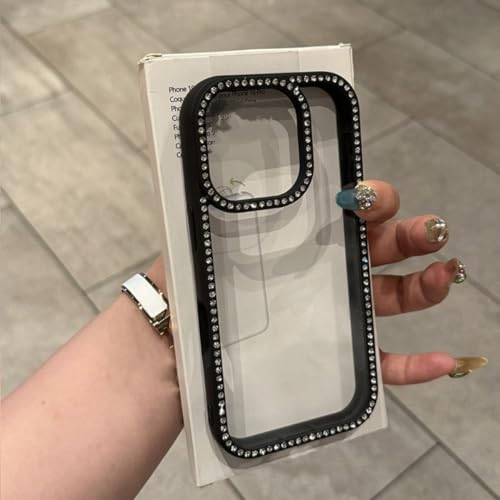 Coque iPhone 11 Pro Max Noir paillettes anti-jaunissement