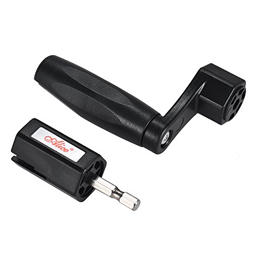 GOSONO Multifunctional Guitar String Winder Bridge Pin Puller Remover Electric Drill Automatic Hexagonal Bit Luthier Tool