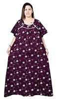 BINDASS FEMALE COLLECTION Women&rsquo;s Plus Size Nighty &ndash; Soft Cotton Maxi Gown 5XL-10XL, Comfortable & Stylish Sleepwear (Purple, 6XL)