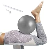 Softball Pilates, Mini Pelota de Ejercicio de 25cm, Anti-Burst Ballon Fitness, Softball Pilates para Gimnasio, Yoga, Masaje y Pilates en Casa (Gris)