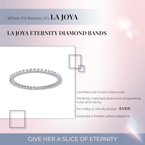 La Joya 1/3-1 CT TW Certified Lab Created Diamond Eternity Band for Women | Sparkling 10k Solid Gold Anniversary Bands, Stackable Bands, and Diamond Wedding Rings for Women3
