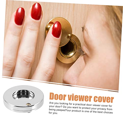 Nolitoy Cat Eye Back Cover Piece Privacy Door Protection Metal Door Peephole Door Viewer Lids Copper Peephole Lid Door Hole Cover Peepholes For Door Silver Switch Copper #TOP1