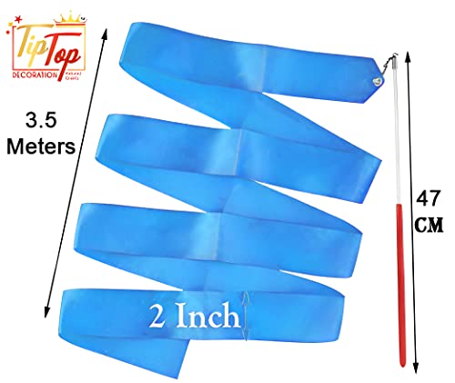 Image of Gymnastic Rhythmic Dancing Ribbon Streamer Stick (1 Piece) (Electric Blue)