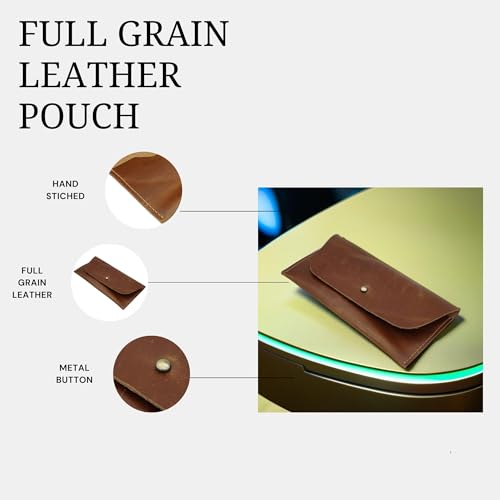 Genuine Brown Leather Cash Envelope Wallet: Minimalist Budget Holder, Retro Clutch for Men & Women, Reusable Money Pouch, Envelope System Organizer, Stylish Cash & Card Wallet with Leather Pouch2