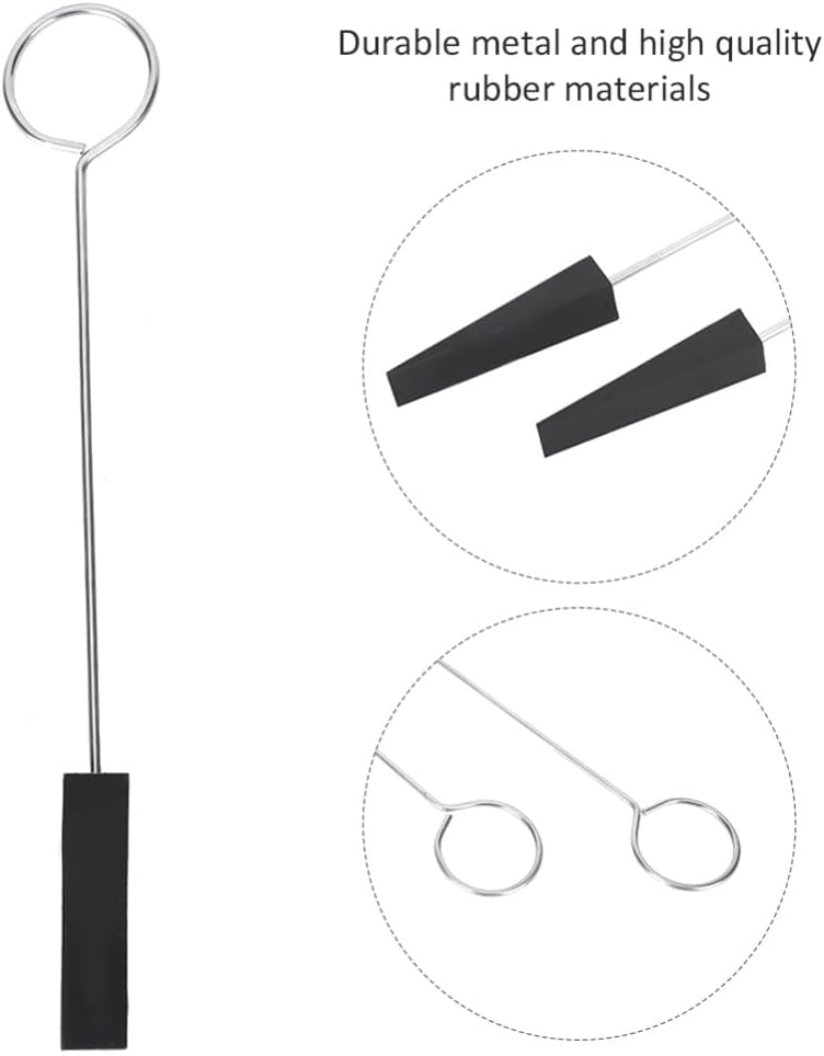 8 Pieces Piano Tuning Mute Set, Black Rubber Wedge Mutes with Metal Handle Tools for Keyboard Maintenance and Rehearsal