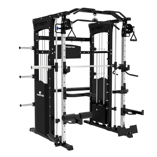 Fitness Tech - Máquina de musculación multipower Smith Machine F20 Evolution - Multiestación para un Entrenamiento de Fuerza Completo en casa- Multifunción de Alta Resistencia - 210x232x175 Cm