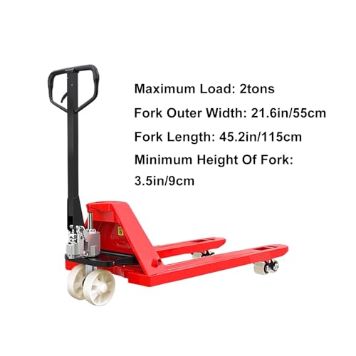 Cric per pallet per carichi pesanti, carrello elevatore idraulico manuale con impugnatura ergonomica per sollevamento industriale, magazzino, logistica e carichi pesanti