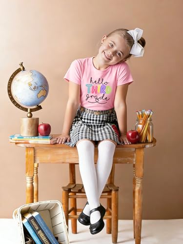 Image of First Day of School Shirt Girls Boys Preschool to 5th Grade Tshirt Kids Back to School Graphic Tee Tops
