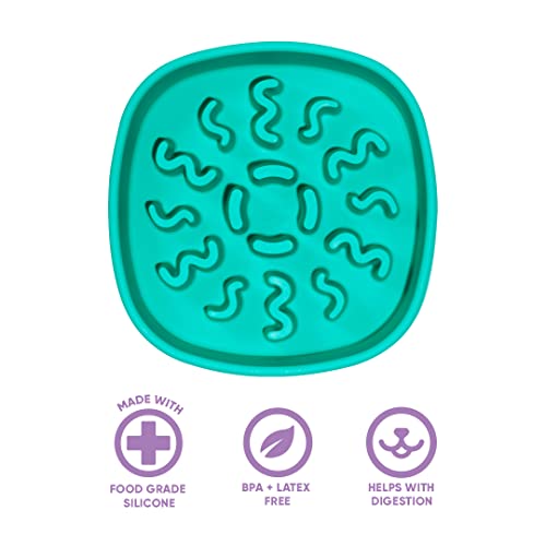 Yomp Funfeeder Slow Feeder Dog Bowl - Slow Feeding Puzzle Bowl Designed For Safe Pet Play, Made From Textured & Non-Toxic Silicone #TOP3