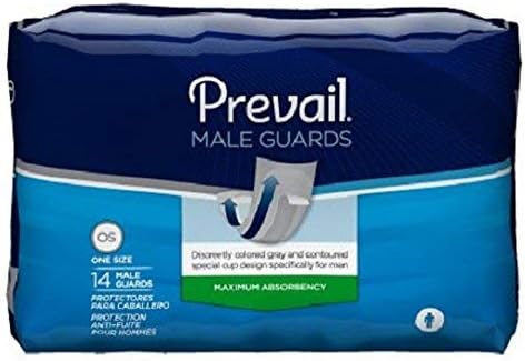 Prevail Protectores de incontinencia masculina, máxima absorción, 14 unidades