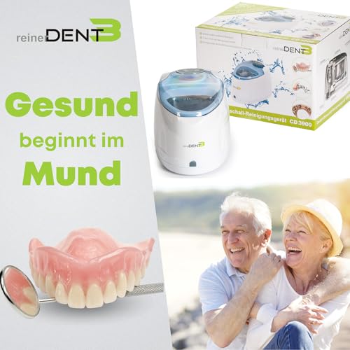 reinerDENT3 Dental Ultraschallgerät inkl. Prothesenbürste + 50ml Probe Prothesenreiniger +...
