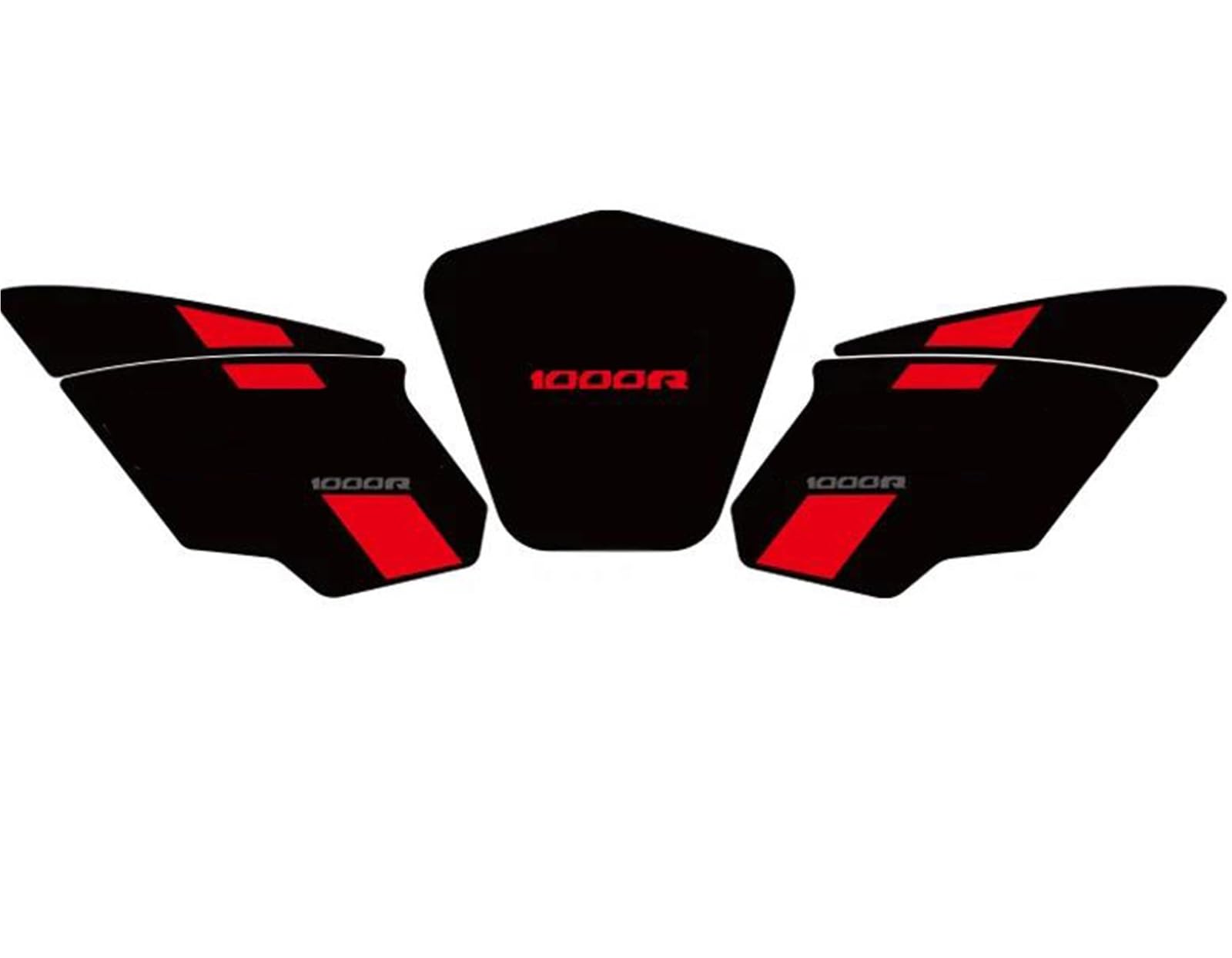 GuyAna Tankschutz Für H-ONDA CB1000R CB1000 R Motorrad Aufkleber Pad Kraftstoff Tank Pad Aufkleber Aufkleber Protector Zubehör(Rosso)