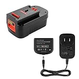 Powilling 5.0Ah 18V Lithium HPB18 Battery Compatible with Black and Decker HPB18 HPB18-OPE 244760-00 A1718 FS18FL FSB18 Firestorm Battery Black and Decker 18 Volt Battery Include Charger