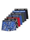 JACK & JONES Men's JACSMALL Flowers Trunks 7 Pack Boxershorts, Black/Pack:Blue lolite-Navy Blazer-Black-Sycamore-Blue lolite-Pompain red, M
