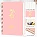 waliwalili Spiral Notebook College Ruled with Pockets, A5 5x8 Hardcover Journal with 120 Pages, Lined Notebook for Women, Perfect for School, Work, Note Taking & Personal Journaling (Pink)