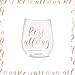 TOSSWARE POP 14oz Vino Rosé All Day Series, SET OF 6, Premium Quality, Recyclable, Unbreakable & Crystal Clear Plastic Printed Glasses