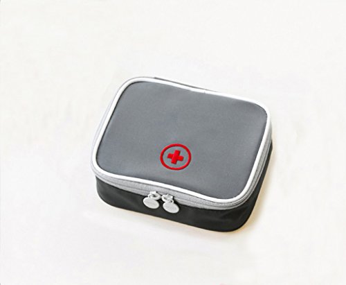 Saumota Mini Light Weight Empty First Aid Kit Medical Bag Car First Aid Kit-Gray