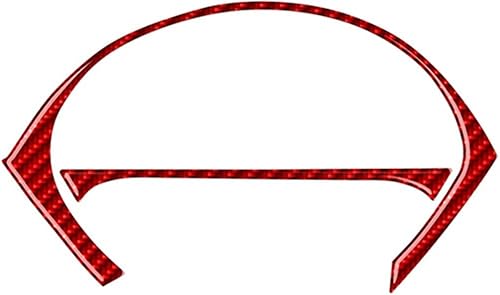 Adhesivo decorativo para BMW Z4 E89 2009-2016 de fibra de carbono para tablero de instrumentos de fibra de carbono, protección interna (color rojo)