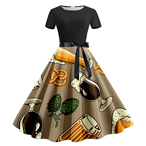 Robe Dirndl pour femme élégante au design rétro haut de gamme