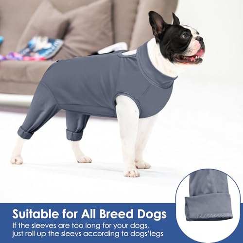 Image of AOFITEE Dog Recovery Sleeve Hind Leg, Small Dog Recovery Suit for Female Male Dog, Anti Licking Small Dog Rear Leg Sleeve, Dog Wound Cover for Rear Leg and Abdomen, Dog Cone Alternative, S