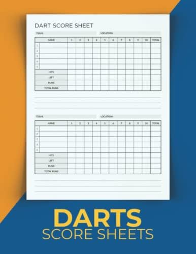 Darts Scoring Sheet Printable - 41T0CREIF9L. AC SY780 