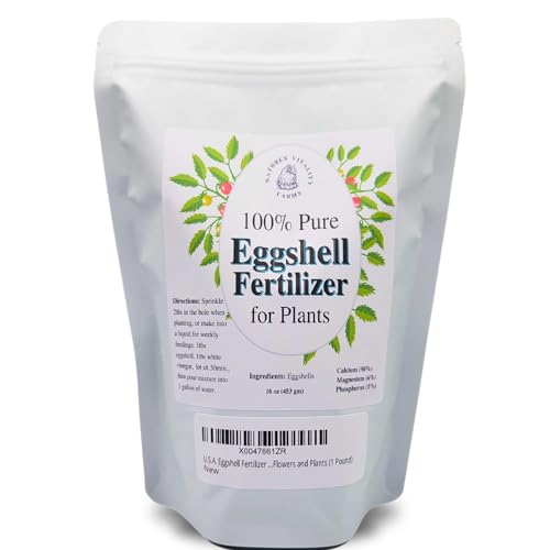 Natures Vitality Farms Eggshell Fertilizer Powder, 1 Pound, for Tomato Plants, Orchids, Calcium Magnesium Phosphorus Powder for Indoor and Outdoor Flowers and Plants