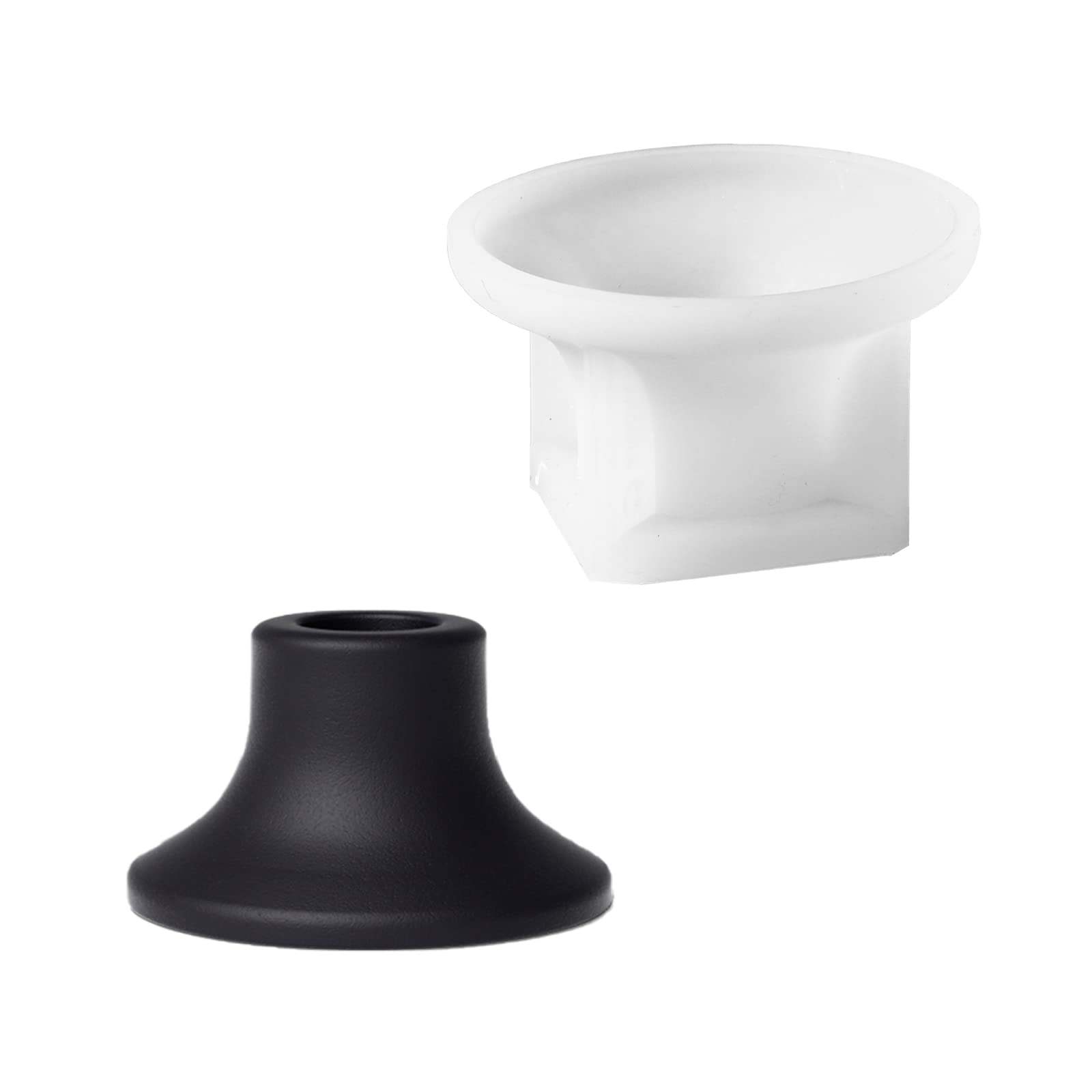 BOOWAN NICOLE Candlestick Holder Cement Silicone Mold Taper Candle Holder Concrete Molds Creative Design Ornaments Molds (SH0972)