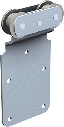 MANTION - Monture à galet fixation sur plat porte 150kg 50x40 - 2 pièces - 0251D