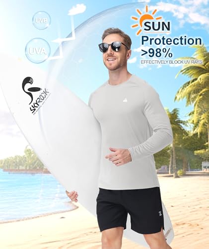 ZITY Mens UPF 50+ Sun Protection Shirts Long Sleeve Lightweight Rash Guard - image 3