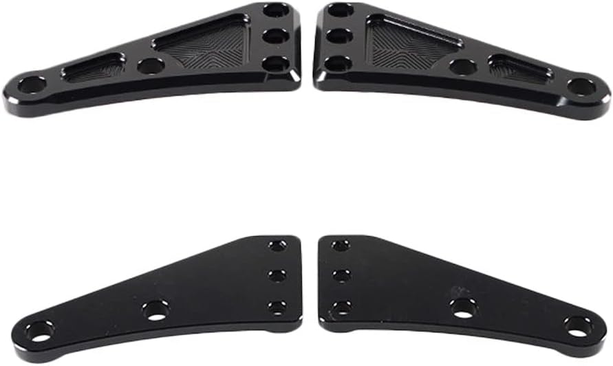 Riloer Motorcycle Light Bracket Compatible with 41mm Fork Tubes | CNC Aluminum Headlight Mount Clamp, 41mm Fork Fit, Stable Front Light Support, Black Finish, 2PCS Set