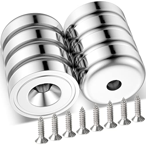 8Pcs Rare Earth Magnets Heavy Duty Countersunk Magnets With Screw, Small Round Neodymium Disc Magnets With Holes Center For Crafts, Wall Mounting Industrial Warehouse #TOP6