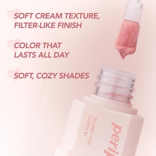 Image of PERIPERA Blurry Tok Cheek Liquid Blush | Matte Blurring Finish, Lightweight & Buildable Texture, Long-Lasting Korean Blush for Cheeks, Safe for Sensitive Skin (03 OAT LATTE)