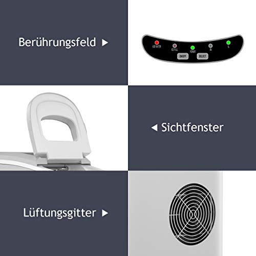 DREAMADE Eiswürfel Maschine, Eiswürfelbereiter Ice Maker, 2 Eiswürfel-Größen wählbar, 6-13 Minuten Produktzeit… – Bild 8
