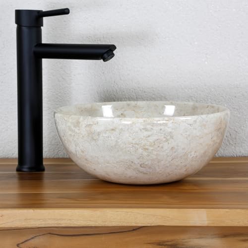 Lavabo en marbre beige